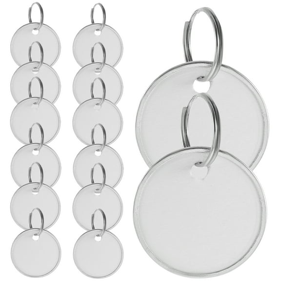 Metal Edge Key Tag Rim Tags Rings Multifunction Keychain Labels with Circle Id Split