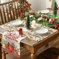 thumbnail image 5 of mubwai Gingerbread Gifts Trees Christmas Placemats Set of 4, 12x18 Inch Seasonal Winter Holiday Place Mats for Party Dining Table, 5 of 6