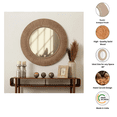 thumbnail image 4 of Expobazaar Wall Mirror | Rustic Farmhouse Style Handcarved Wooden Decorative Hanging Wall Mirror | 36", 4 of 8