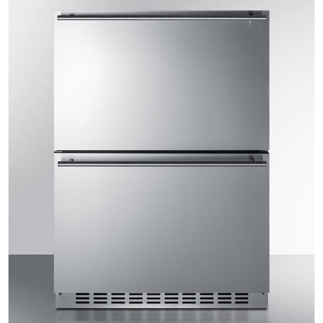 Summit SPRF34D 23" W Undercounter Refrigerator Freezer w/ (1) Section & (2) Drawers, 115v