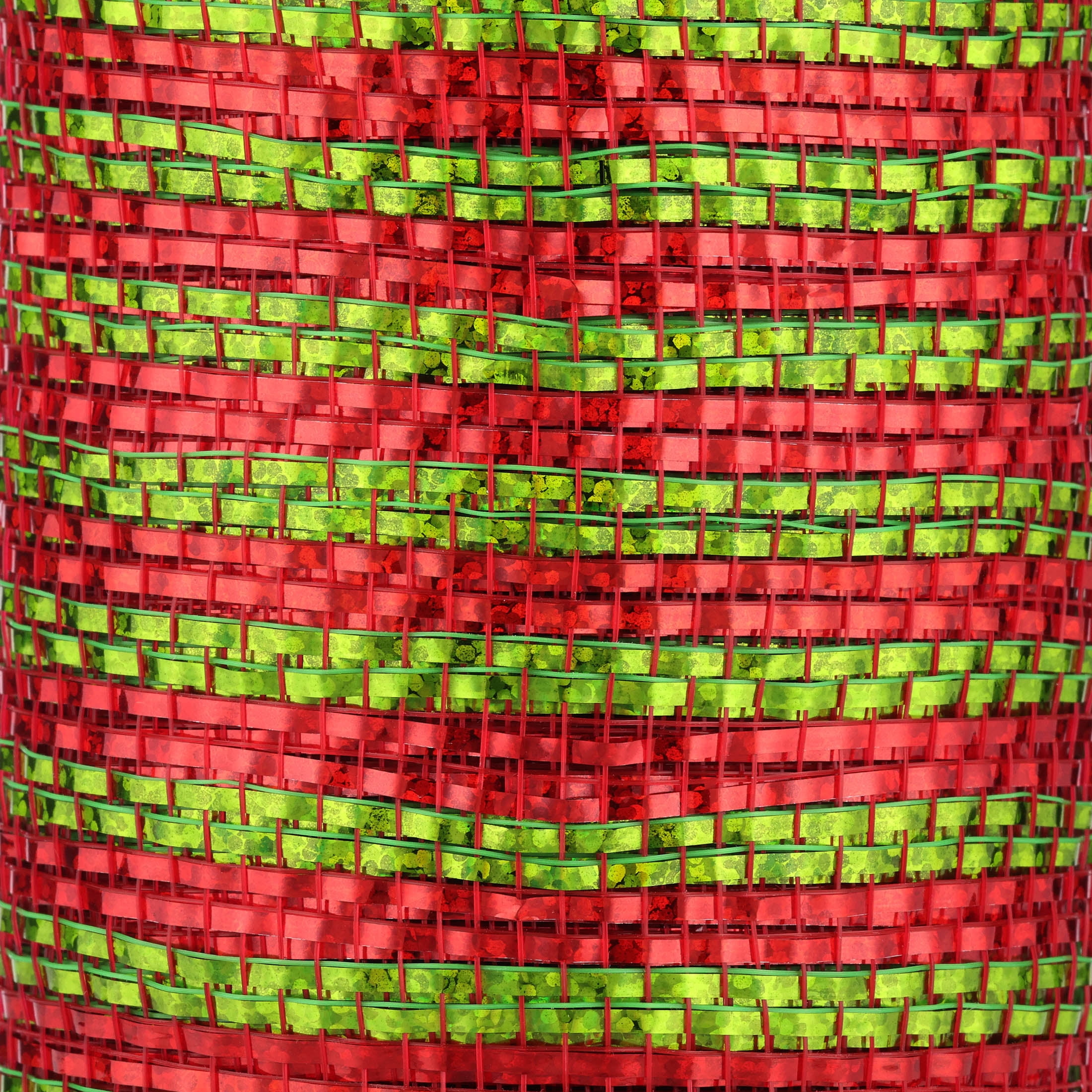 Red and Green Mesh Christmas Ribbon, 10.5" x 15', by Holiday Time
