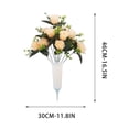 thumbnail image 3 of Roiihwy Artificial Cemetery Flowers for Grave Outdoor, Silk Floral Arrangement Fake Rose Flowers Memorial Flowers for Grave Vase Outdoor Table Decor, 3 of 8