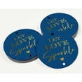 thumbnail image 3 of Inkdotpot Gold Foil Paper Hang Tags Let Love Sparkle Wedding Favor Tags 50 Pieces, 3 of 6