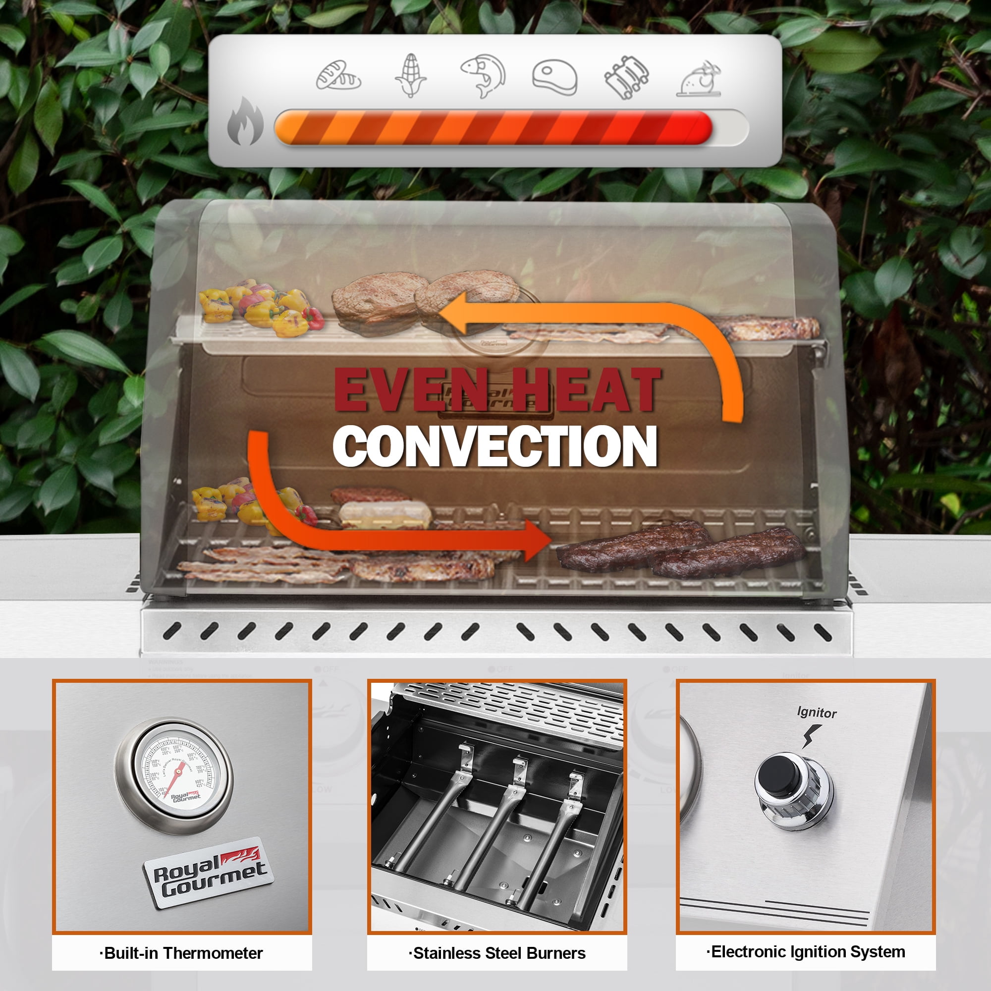 Royal Gourmet GG3001S 3-Burner Propane Gas Grill
