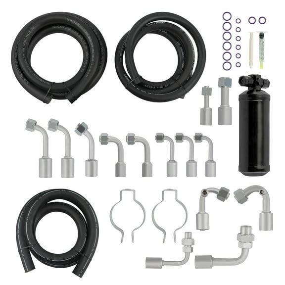 maXpeedingrods Universal 134a Air Conditioning Hose Kit Set With Drier W/R-Ring A/C Hoses Fitting Kits