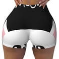 thumbnail image 2 of Haiem Cat Meow No Front Seam Biker Shorts for Women Yoga Workout Gym Bike Shorts with Tummy Control Moisture-Wicking-, 2 of 9