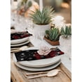 thumbnail image 5 of Black Christmas Cloth Napkins Set of 6 Reusable Dinner Napkins, Winter Elk Cardinal Berry Snowflakes Cocktail Napkin Washable Table Napkins for Wedding/Holiday Party/Baby Shower 20"x20", 5 of 7