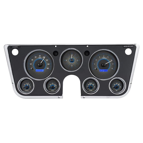 Dakota Digital VHX Instruments, 68-72 Chevy Truck, Carbon/Blue