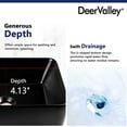 thumbnail image 4 of DV-1V0048B DeerValley Liberty 16 in. L x 12 in . W Rectangular Bathroom Ceramic Vessel Sink in Black, Faucet not Included, 4 of 9