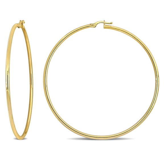 Amour 64.5mm Hoop Earrings in 10k Yellow Gold