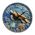 thumbnail image 2 of Wall Clock With Design For Home Decor10 Inch Wooden Wall Clock Silent Movement Battery Operated (Aa Batteries Not Included) Artistic Home Decor Perfect For Home,Oven Thermometers, 2 of 9