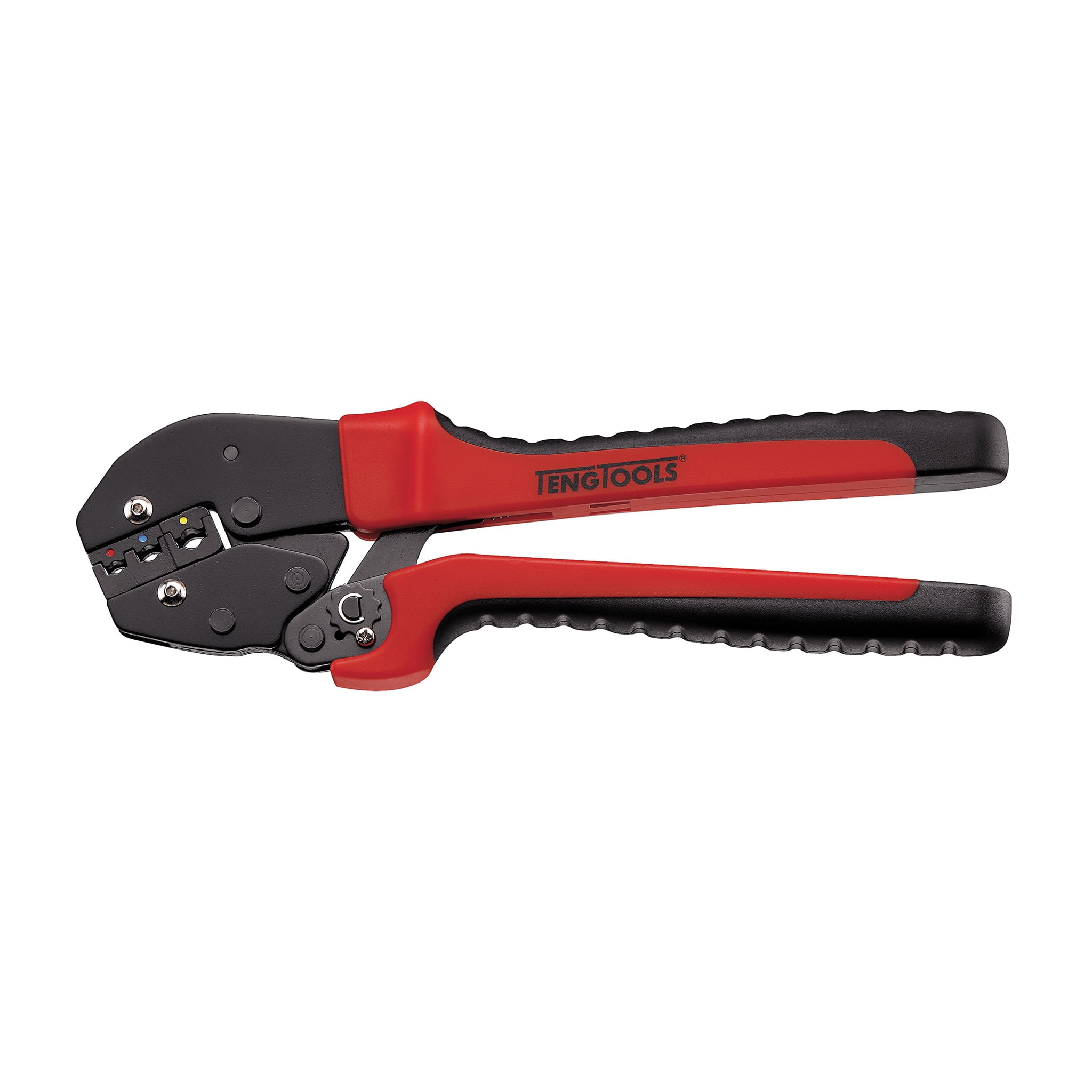 Teng Tools CP58 Precision Ratcheting Crimping Pliers - For Red, Blue, Yellow Insulated Terminals 0.75-6.0mm (22-10 AWG)