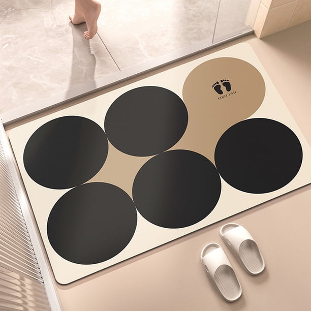 pstuiky Alfombrilla de diatomita para baño absorbente antideslizante para puerta de baño