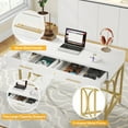 thumbnail image 5 of Tribesigns 41’’ Computer Desk with Two Drawers, Modern Study Writing Desk with Storage, 5 of 9