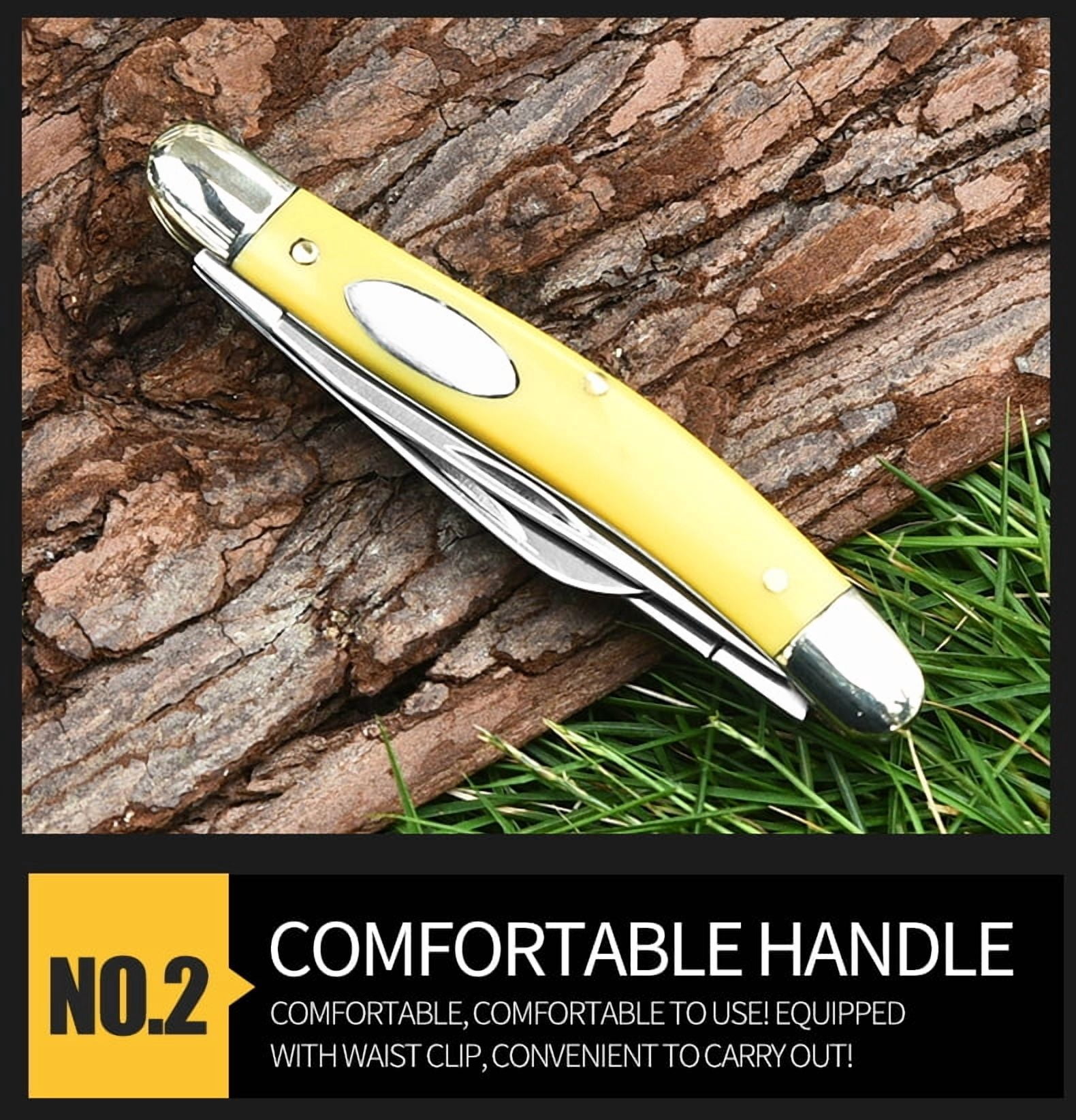 Advanced 3-Blade Copper Folding Knife - Outdoor Survival Essential, Top Gift for Enthusiasts
