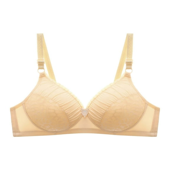 Tbopshirt Bras for Women Plus Size,Wirefree Padded Bra Push Up,Embroidered Glossy Comfortable Breathable Bra Underwear No Rims,Women's T-Shirt Bras