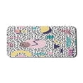thumbnail image 1 of 90s Computer Mouse Pad, Geometric Pattern in Retro Style Round Half Moon Triangle Shapes Artwork, Rectangle Non-Slip Rubber Mousepad X-Large, 35" x 15" Gaming Size, Navy Yellow Pink, by Ambesonne, 1 of 2