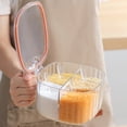 thumbnail image 4 of PENGXIANG 1 Ensemble Pot à Condiments Transparent Qualité Alimentaire Bon Effet de Scellage Base Antidérapante Anti-Humidité Compact Clair 4 Compartiments Boîte à Assaisonnement Sel Poivre avec Cuillères Fournitures pour la Maison, 4 of 8