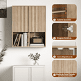 thumbnail image 3 of VERDALAY Armario de baño de pared con 2 puertas, armario de baño, vitrina de madera, armario de pared, estantería abierta, armario flotante para baño, aseo, dormitorio y cocina, 3 of 8