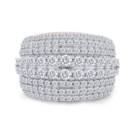 Round Cut Lab Created Moissanite Diamond Dome Engagement Wedding Ring In 14K Rose Gold Over Sterling Silver(G-H Color,VVS1 Clarity,2.38 Cttw)-6