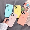 thumbnail image 4 of Líquido de lujo silicona suave caja del teléfono para el iPhone 11 12 13 Pro Max X XR Color sólido Cámara protección a prueba golpes la contraportada SVYQ, 4 of 4