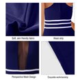thumbnail image 3 of Traje de baño de una pieza para mujer Trajes de baño con corte de malla y cuello alto Traje de baño sexy - Azul, 3 of 6