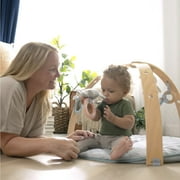Ingenuity Cozy Spot Reversible Infant Baby Activity Gym & Tummy Time Play Mat with Self Storage