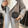 thumbnail image 3 of Girls Spider Web on Black Fashion Purses Round Bag with Metal Chain Strap, 3 of 5