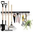 thumbnail image 1 of Tool Holder Garden Wall Mount,mohoo 64inch Garden Tool Hanging Tool Organizer Adjustable Storage System Garages With 4 Rails 16 Hooks Garden Tool Hold, 1 of 5