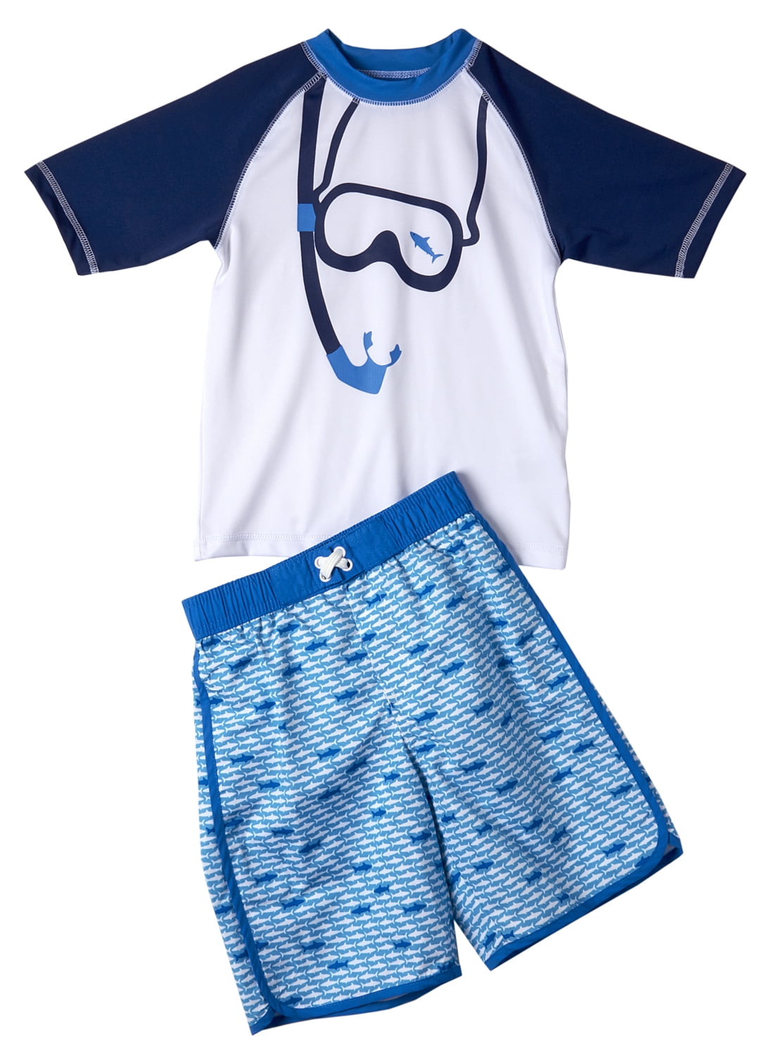 I.Xtreme Baby Toddler Boy Goggles Rashguard & Swim Trunks, 2pc Set by Generic