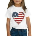 thumbnail image 4 of HAOTAGS 4th of July T-Shirts for Kids Graphic Print Boys and Girls Short Sleeve Tops White Size 9 Years, 4 of 9