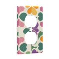 thumbnail image 2 of Yayeee Duplex Wall Plate 1-Gang 4.5"x2.7" Home Receptacle Light Switch Decorative Outlet Cover, Purple Clover Pattern, 2 of 7
