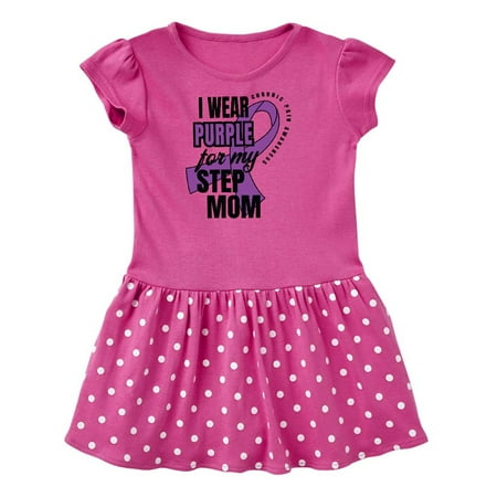 

Inktastic Chronic Pain I Wear Purple For My Step Mom Gift Toddler Girl Dress