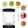 thumbnail image 4 of COCINA CON COLOR Licuadora de 300 vatios: Potente control de 2 velocidades con pulso, cuchillas de acero inoxidable de 4 puntas, jarra de 25 oz (750 ml) y patas antideslizantes, negra, 4 of 5