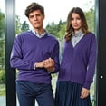 thumbnail image 3 of Premier Womens Button Through Long Sleeve V-neck Knitted Cardigan, 3 of 4