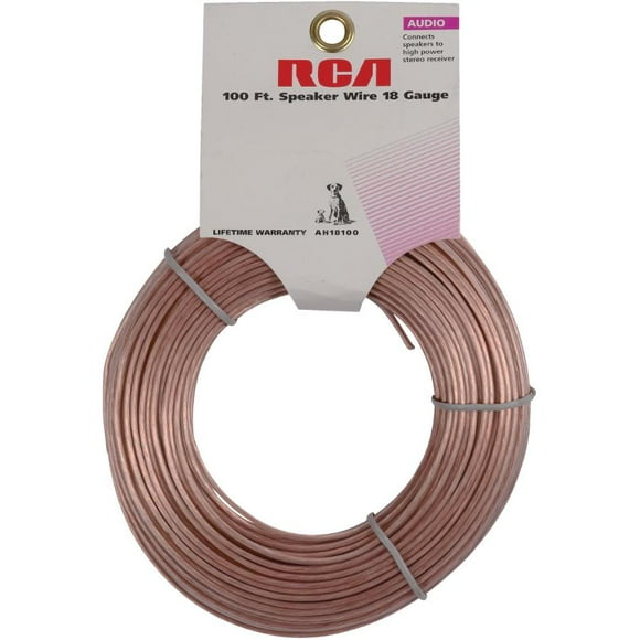 Fil de Haut-Parleur 30,5m/100 Pieds 18/2 Gauge AWG