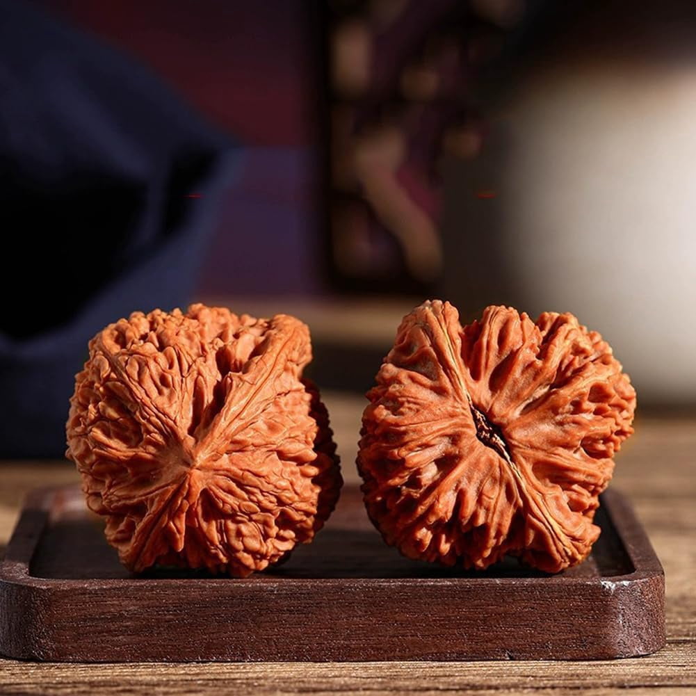Chinese Walnuts Fidget – 2PCS Traditional Exercise Walnuts, comes with a gift box and cleaning brush set, relieves stress,  improves concentration(RL 1.7in 1 Set)