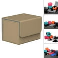 thumbnail image 2 of Sturdy Card Deck Box Storage Organizer Holder Closure Collectible Side-Loading Holds Display Standard Game Card for TCG , Brown, 2 of 8