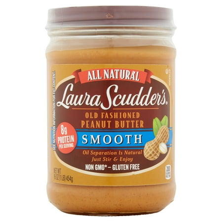 Laura Scudder's Old Fashioned Smooth Peanut Butter, 16 oz