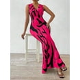 thumbnail image 2 of Women's Sleeveless Floral Print Maxi Dress,Bodycon with V-Neck, backless dress Casual Wear Spaghetti Strap Womenswear dress, 2 of 6