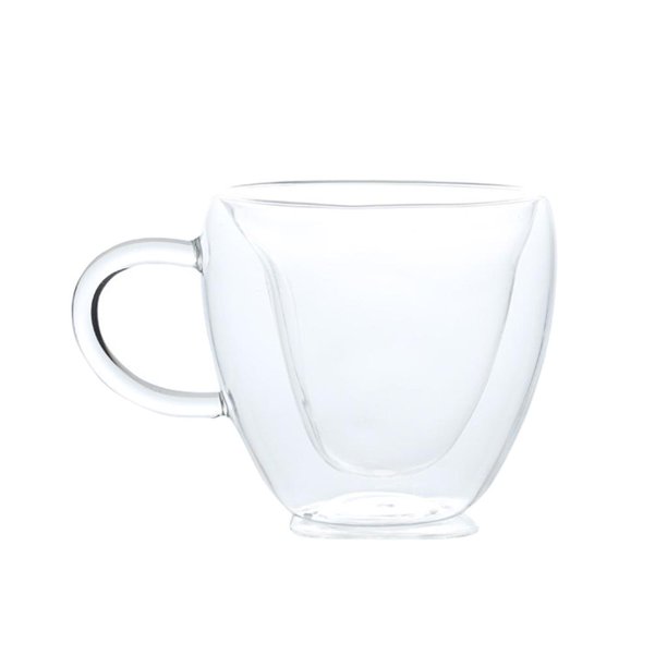Taza de la taza del vino del café del té del de la pared doble clara a prueba de calor Taza de la taza del de Latte 150 ml Baoblaze Taza de café de doble pared