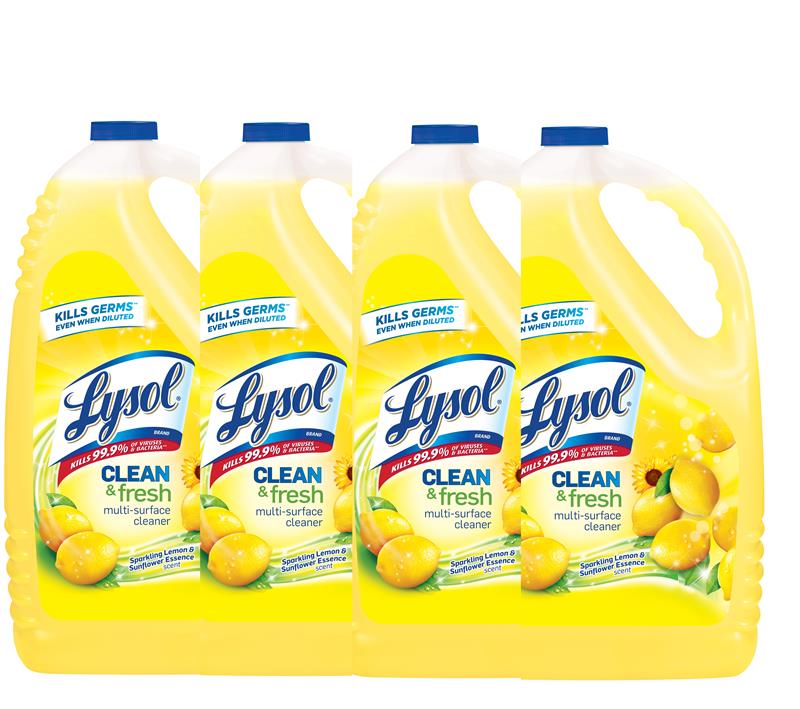Lysol Power & Fresh Multisurface cleaner Lemon 4.26L 4 Pack