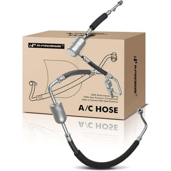 A-Premium A/C Manifold Suction and Discharge Hose Assembly Compatible with Ford F-250 F-350 F53 1989-1993 F Super Duty 1990-1993 V8 7.5L Petrol