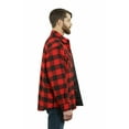 thumbnail image 2 of YAGO Men's Plaid Flannel Button Down Casual Shirt Jacket Red/B7 (S-5XL), 2 of 3