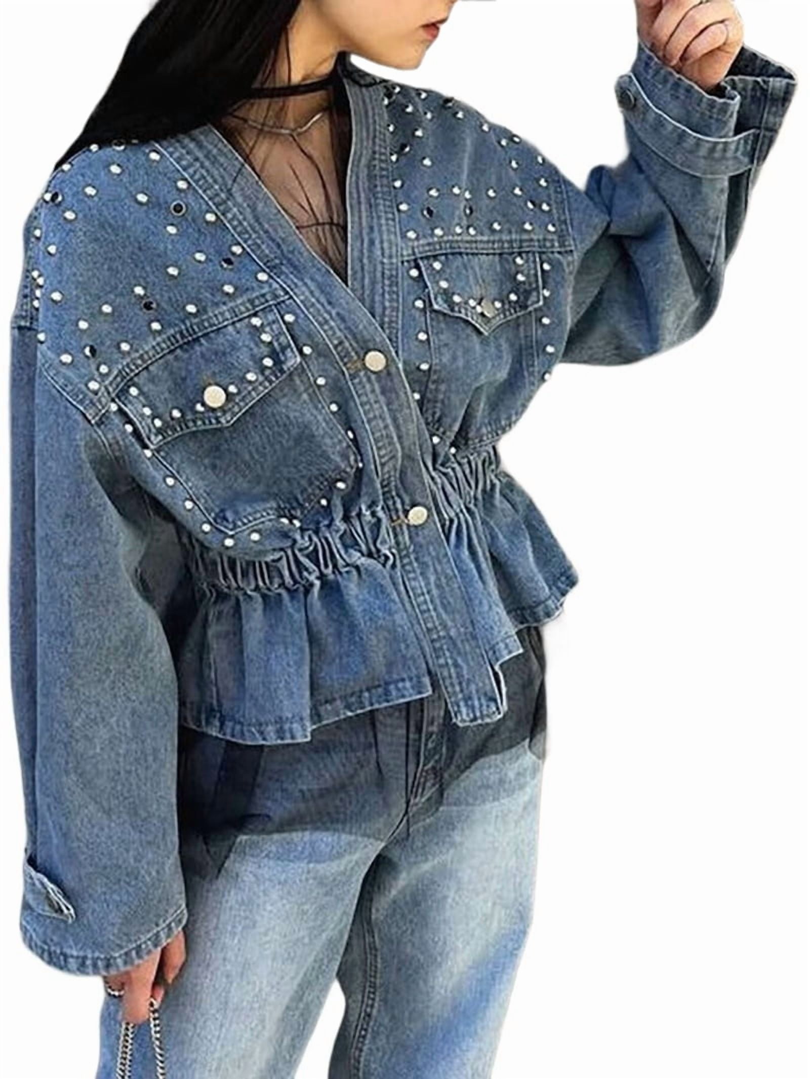 Levi's Womens Puff Sleeves Trucker Denim Jacket Blue XS - Walmart.com