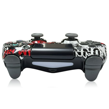 Wireless Game Controller Joystick Compatible with PS4/ Slim/Pro with Dual Vibration (Red Eyes)