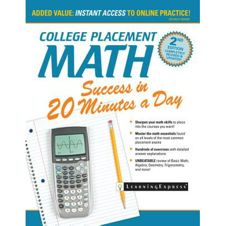 College Placement Math Success in 20 Minutes a Day - (Best Colleges For Mathematics)