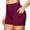 23# Wine, variant on 6" Biker Shorts Women Tummy Control with Pockets High Waisted Yoga Shorts for Women Running Gym and Workout Navy M