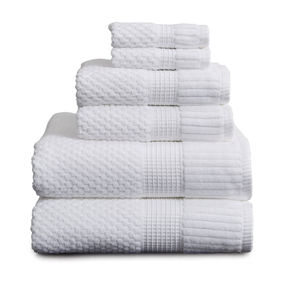 Juego de toallas de baño NY Loft Trinity Collection, 100% algodón, 6 piezas