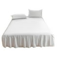 thumbnail image 2 of LShunze Wrap Around Dust Ruffle Bed Skirt - Easy Fit Elastic Strap - Adjustable Pleated Bedskirt w/Brushed Fabric - Wrinkle Free - for Women, Men, Kids & Teens, 2 of 8